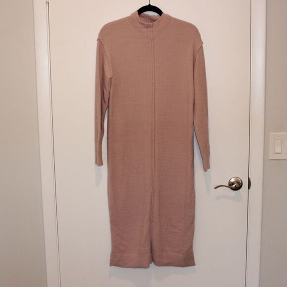 Caslon Pink Funnel Neck Long Sleeve Dress Women Size Small - Picture 5 of 15